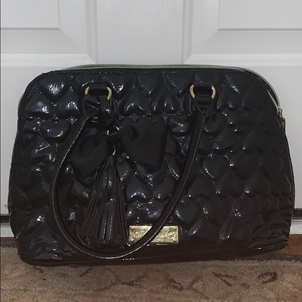 Gently used black Betsey Johnson purse